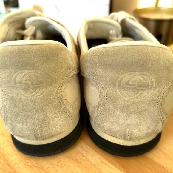 Gucci Guccissima GG Logo cream green red sneakers size 10 1/2 G 11 1/2 US Preown - Picture 12 of 16
